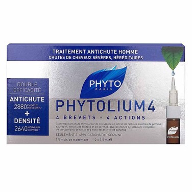 Phyto Phytolium4 3.5ml Anti-Hairloss Treatment Ampoules For Men, Pack of 12's