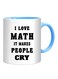Styles I Love Maths It Makes People Cry Printed Mug White/Black/Blue