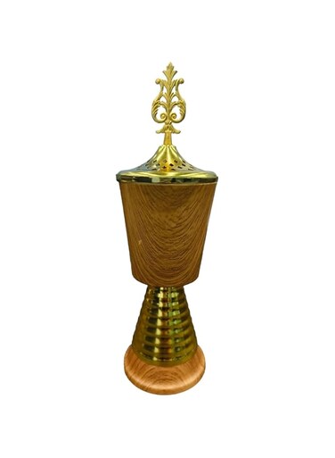 Incense Bakhoor Burner with Handle Tongs for multiplace use - Non Electric Charcoal Incense Censer for Bakhoor, Yoga, Spa, and Aromatherapy 25 x 8 x 8 cm (10 x 3 x 3")