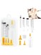 Pet Nursing Bottle, Puppy Bottles for Nursing, Kitten Nursing Bottle, Mini Pet Feeding Bottle and Syringes with Nipples for Newborn Rabbits, Small Animals, Squirrel, Small Breed Puppies (Yellow)