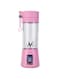 GLOBEAGLE Fruit Juicers 6 Blades USB Portable Electric Fruit Juicer Smoothie Maker Blender - Pink