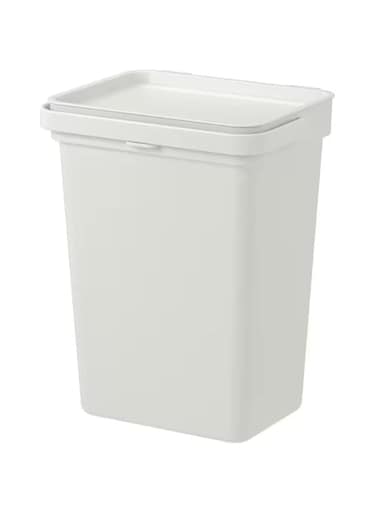 Digital Shoppy H&Aring;LLBAR Bin with lid, light grey, 10 l