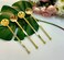 Yuxuanish Set of 20 Smiley Face Swizzle Sticks - Gold Mirror Acrylic Drink Stirrers for Parties