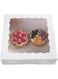 ONE MORE 10inch White Natural Bakery Pie Boxes With PVC Windows,Large Cookie box 10x10x2.5inch 12 of Pack