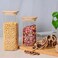 ORCHID SQUARE BORO GLASS JAR W/BAMBOO LID 2.5L