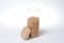 ORCHID SQUARE BORO GLASS JAR W/BAMBOO LID 2L