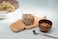 ORCHID SQUARE BORO GLASS JAR W/BAMBOO LID 750ML