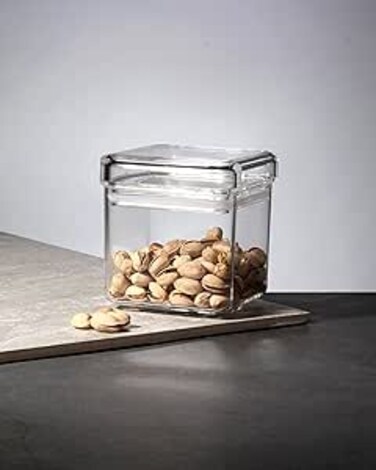 ORCHID ACRYLIC SQUARE STORAGE CANISTER S CLEAR
