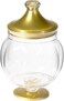 ORCHID ACRYLIC STORAGE CANISTER S GOLD