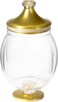 ORCHID ACRYLIC STORAGE CANISTER M GOLD