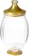 ORCHID ACRYLIC STORAGE CANISTER L GOLD