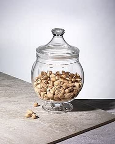 ORCHID ACRYLIC STOARGE CANISTER S CLEAR