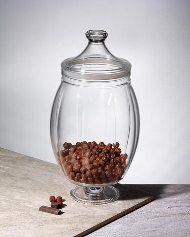 ORCHID ACRYLIC STOARGE CANISTER L CLEAR
