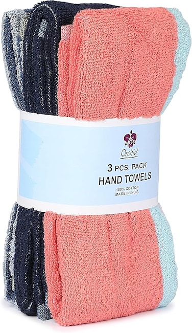 ORCHID 3PCS HAND TOWEL SET YD STRIPE 40X70 CMS