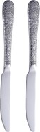 ORCHID ARTISTIC STAINLESS STEEL SET OF 2 TABLE KNIVES