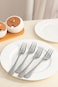 ORCHID ARTISTIC STAINLESS STEEL SET OF 4 DESSERT FORKS