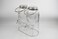 Orchid Dual 4L Glass Beverage Dispenser with Metal Handle and Stand