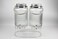 Orchid Dual 6L Glass Beverage Dispenser with Metal Handle and Stand