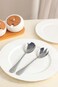 ORCHID ARTISTIC STAINLESS STEEL SET OF 2 SALAD SERVERS