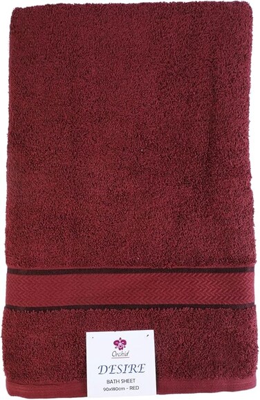 ORCHID DESIRE BATH SHEET 89X178CM RED