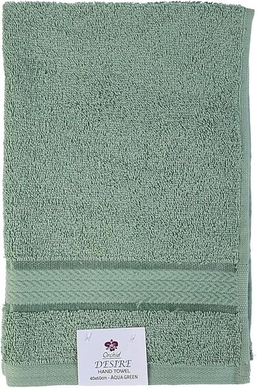 ORCHID DESIRE HAND TOWEL 41X61CM AQUA GREEN