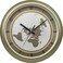 ORCHID WORLD MAP WALL CLOCK 36 CM GOLD