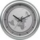 ORCHID WORLD MAP WALL CLOCK 36 CM SILVER
