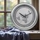 ORCHID WORLD MAP WALL CLOCK 36 CM SILVER