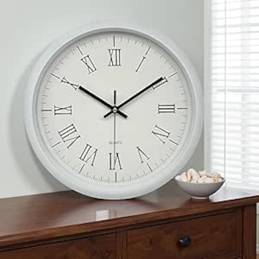 ORCHID CLASSIC WALL CLOCK ROMAN NUMBERS 30 CM WHITE