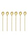 Inches Matte Gold Stainless Steel Iced Tea Spoons,Set Of 6 Cocktail Stirring Spoons,Long Handle Ice Teaspoons For Mixing,Coffee Stirrers,Ice Cream Spoon
