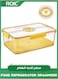 Vegetable Fruit Storage Containers with Lids, Timing Food Refrigerator Organizer Bins for Fridge Removable Drain Tray and Airvent,Refrigerator Box, Preservation Box
