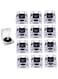 KASTWAVE Clear Crystal Ring Gift Boxes, 12 pcs Earrings Jewelry Storage Box Acrylic Display Organizer Case for All Kinds of Ring Earrings Velvet Insert (Black)