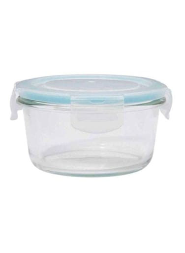 Boro Pro Round Food Container Clear/Blue 410ml