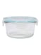 Boro Pro Round Food Container Clear/Blue 410ml