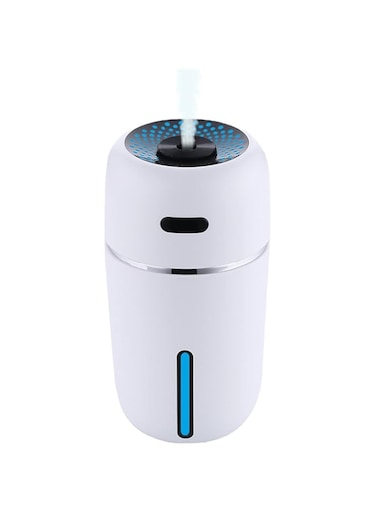 Homarket 200ML Mini Air Humidifier USB Car Aroma Essential Oil Diffuser Home Fogger Mist Maker Sprayer 7 Colors LED Night Lamp,Car Office Room Bedroom-White