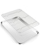16 Inch Baking Pan with Rack Set, Stainless Steel Oven Sheet Pan Tray with Cooling Rack, For Cookies, Bacons, Meat, Non-toxic &amp; Heavy Duty, Rust-free &amp; Dishwasher Safe - 1 Pan &amp; 1 Rack (40.5*30.5cm)