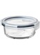 Food Container With Lid, Round Glass/Plastic400 Ml