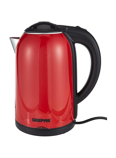 Geepas GK38013 Double Layer Electric Kettle 1.7L - Cordless Water/Tea Kettle with Stainless Steel Double Wall, Auto Shut-Off &amp; Boil-Dry Protection   2 Years Warranty