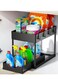 Kitchen Storage Rack Under Sink Organizer Bathroom Cabinet Organization 2 Tier Pull-Type Sliding with Hook Sink Shelf for Countertop Laundry