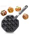 KMjungu 12 Cavities Aluminum Alloy Takoyaki Pan Maker Baking Forms Mold Cooking ToolsPortable Saucepan,Toxin Free Cooking Pot,Outdoor Camping Campfire,BBQ 1#