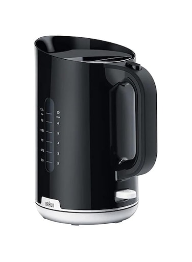 Braun Breakfast1 Collection Kettle 360&deg; Rotating Base Removable Limescale Filter 1.7L Capacity BPA Free WK1100BK 2200W Plastic Black"Min 1 year manufacturer warranty
