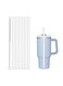 Pack Replacement Straw for Tumbler, Reusable Clear Straws Compatible,Straws with Cleaning Brush for Tumbler