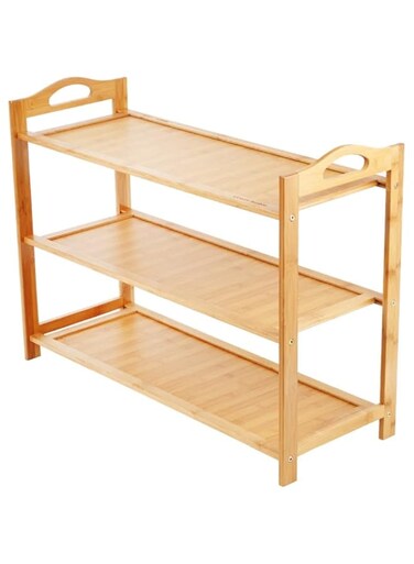 Blueberry 3-Shelf Shoe Organizer Rack Brown