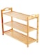 Blueberry 3-Shelf Shoe Organizer Rack Brown