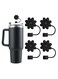 Flower Straw Covers Cap for Bottle Cup&iuml;&frac14;&OElig;Straw Topper Straw Tips Lids Protectors for Party&iuml;&frac14;&OElig;Black