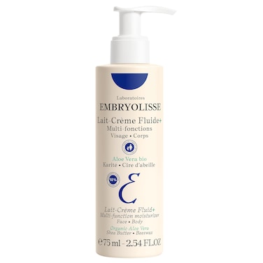 EmbryolisseLait Creme Fluid+ Face &amp; Body Cream. Natural Lightweight Moisturizer for All Skin Types. Hydrating Lotion with Shea Butter &amp; Aloe Vera, 2.54 Fl Oz