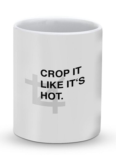Premium Crop It Designer Mug White/Black