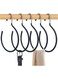 5 Pack Scarf Ring Hangers &acirc;&euro;&ldquo; Non-Slip Belt Rack for Closet &acirc;&euro;&ldquo; Multi-Purpose Hanging Hooks for Scarves, Belts, Ties, Bags, Hats &acirc;&euro;&ldquo; Space-Saving Closet Organizer Storage Accessories &acirc;&euro;&ldquo; Black