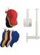 SYOSI Hat Hooks &ndash; 2-Pcs Wall Mounted Organizer for Baseball Caps, Adhesive L-Shaped No-Drill Hat Hangers, Storage for Closet &amp; Bedroom (White)