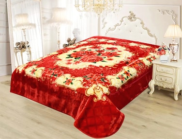 STARLIFE Single Ply Premium Quality Blanket 100% Polyester SPUN YARN Obtained From Virgin Polyester Suitable For Winter And Rainy Season 220*240CM, 10 LBS, SL-BL4408